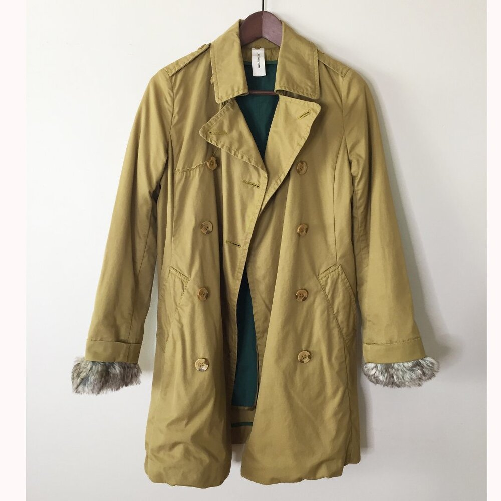 JNBY Women's Cotton Trench Coat with Removeable Liner Size S